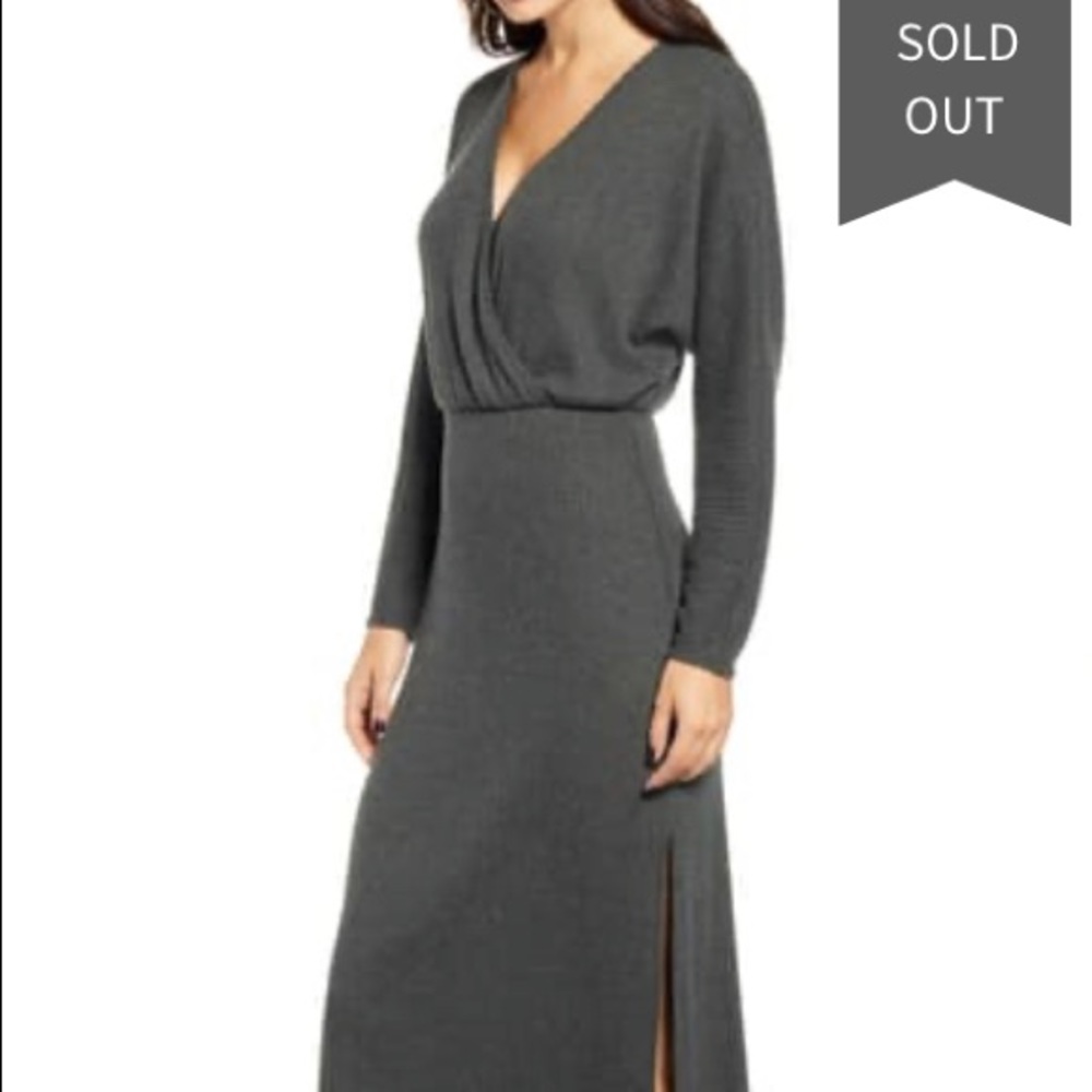 NWT All in Favor Cozy Ribbed Midi Dress Size XS